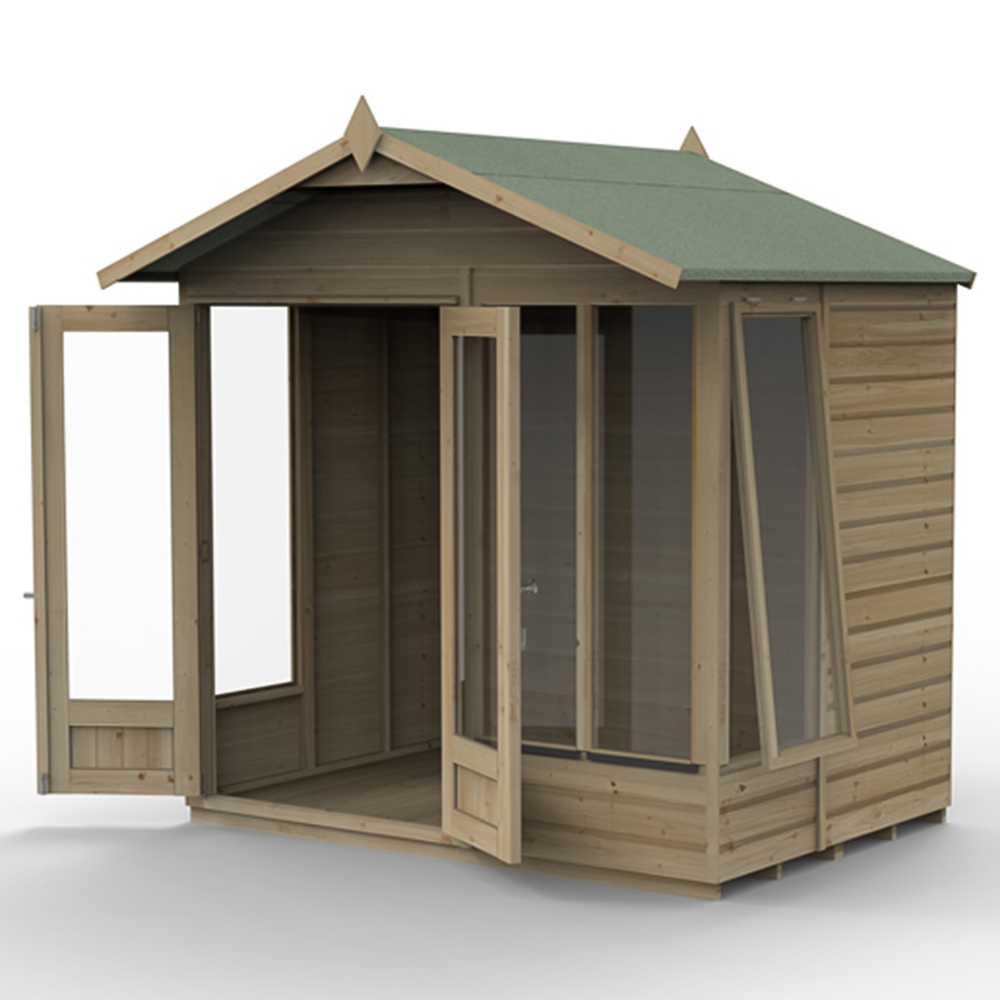 Forest Garden Beckwood 7 x 5ft Single Side Opening Shiplap Apex Summerhouse Image 4