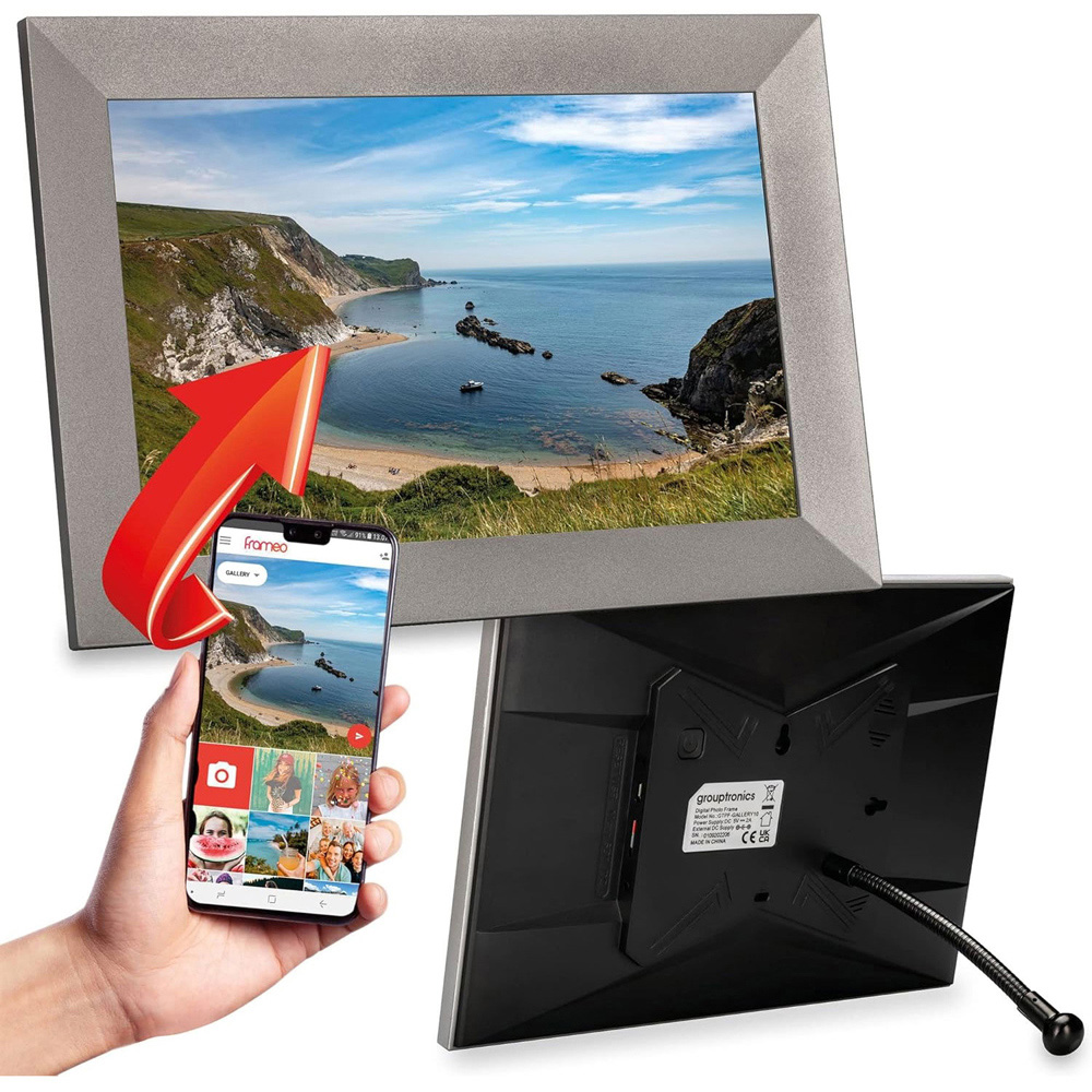 Grouptronics Gallery10 Silver WiFi Digital Photo Frame Image 5