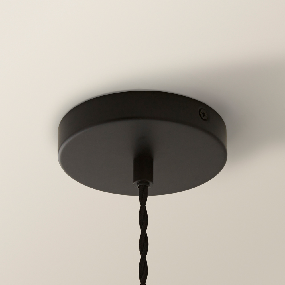 ValueLights Bellamy Single Smoked Glass Globe Matte Black LED Ceiling LED Pendant Light Image 3