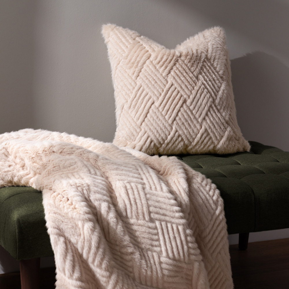 Paoletti Sonnet Brulee Cut Faux Fur Cushion Image 6