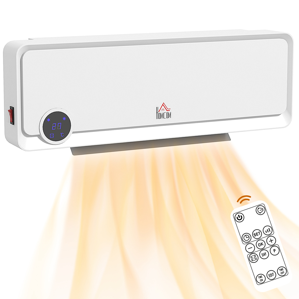 HOMCOM White Downflow Heater 2000W Image 3