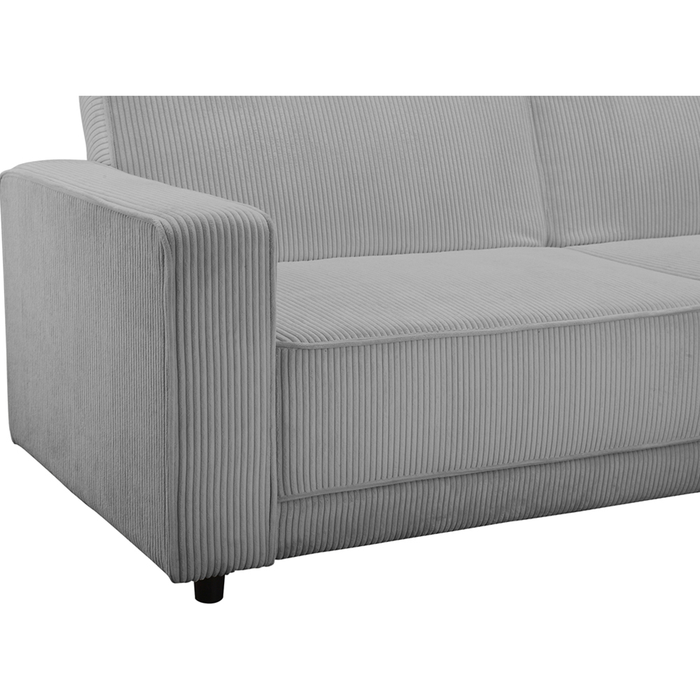 Dorel Allie 3 Seater Grey Corduroy Sofa Bed Image 6