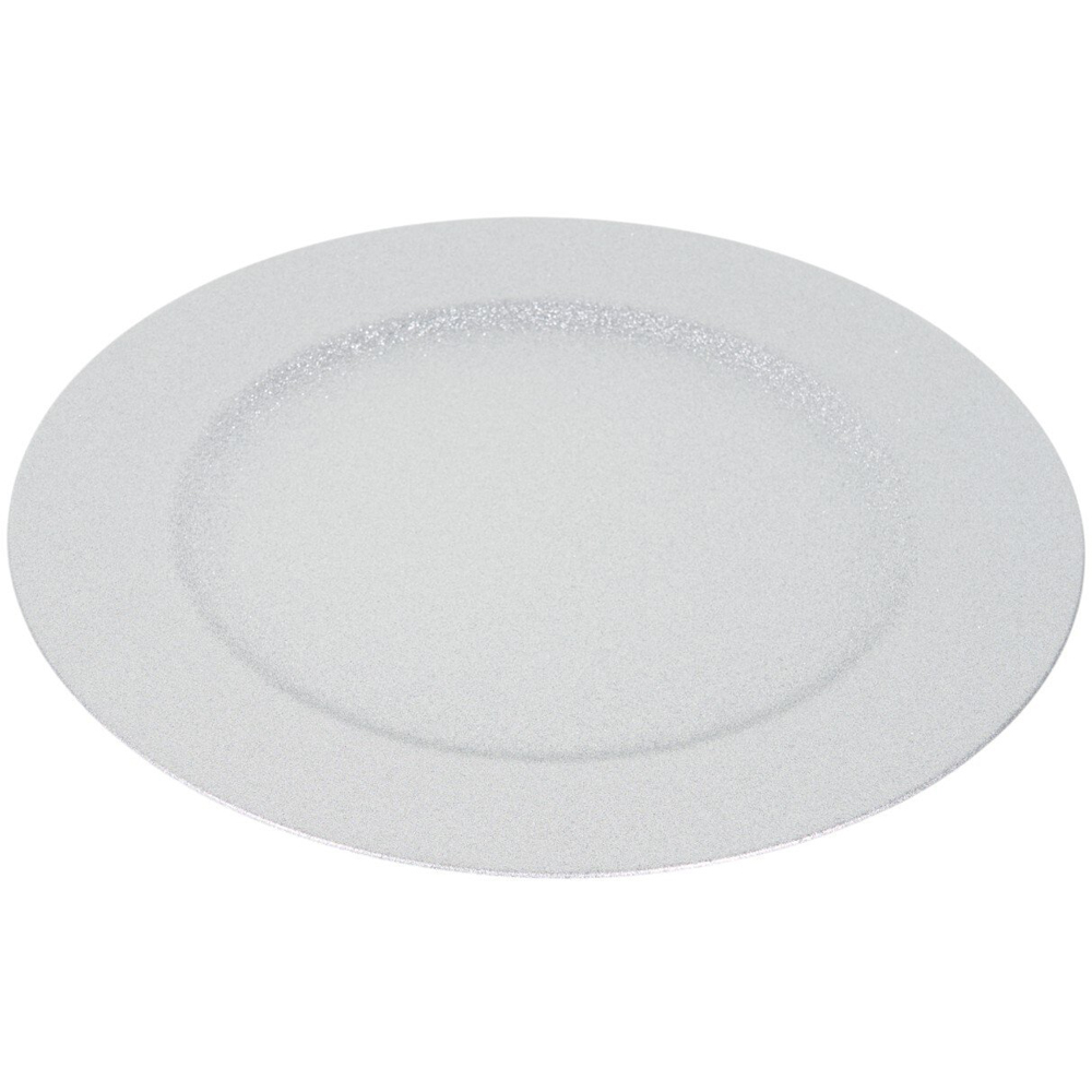 Gold or Silver Glitter Charger Plate Image 7