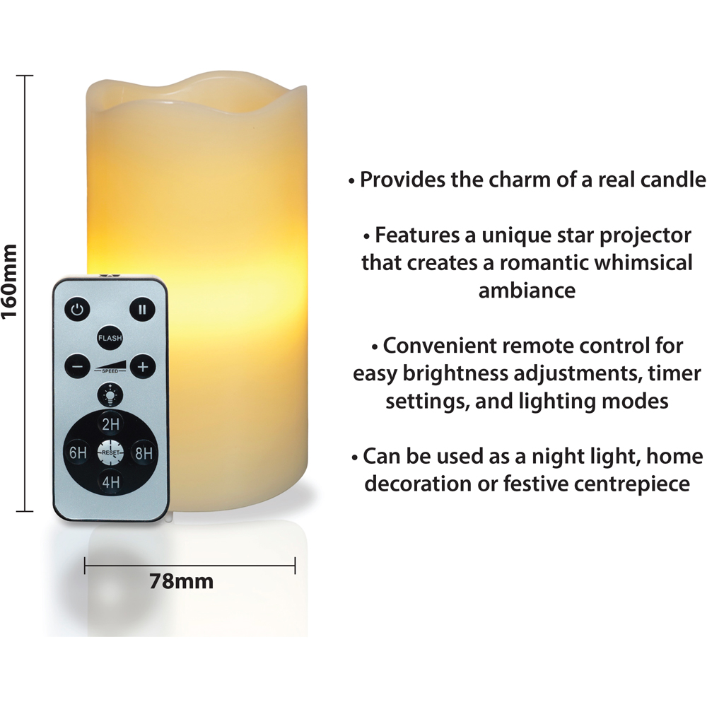 St Helens Star LED Candle Projector Image 9