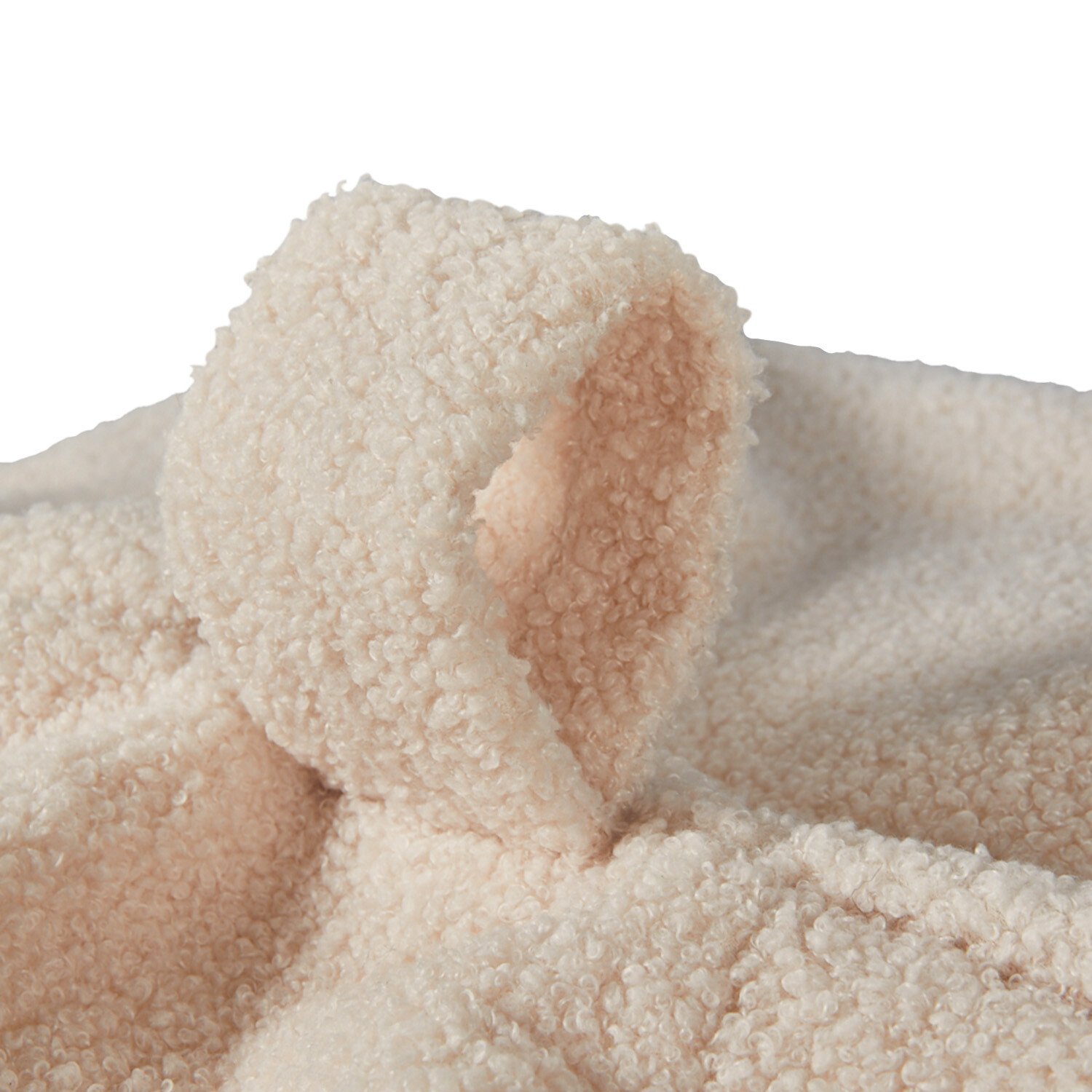 Boucle Bean Bag Ivory - Ivory Image 3