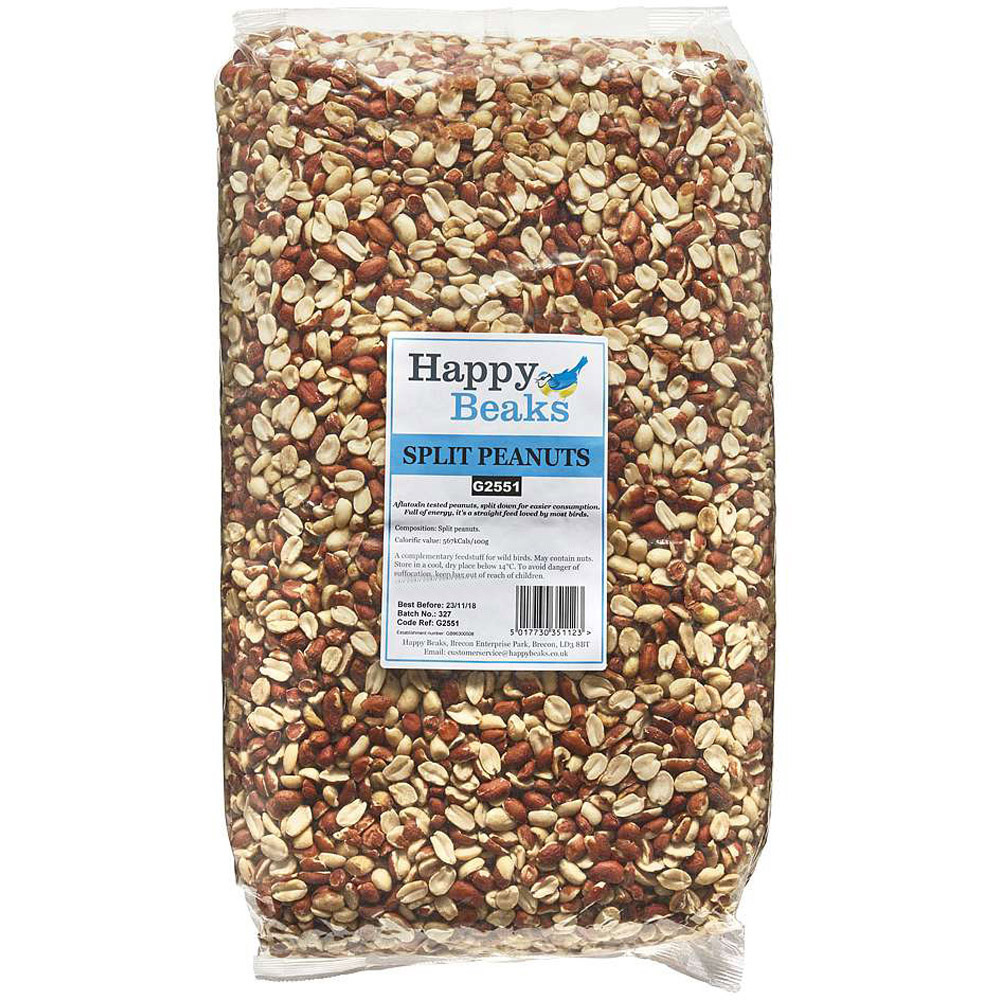 Happy Beaks Aflatoxin Tested Split Peanut Bird Food 25.5kg Image 1