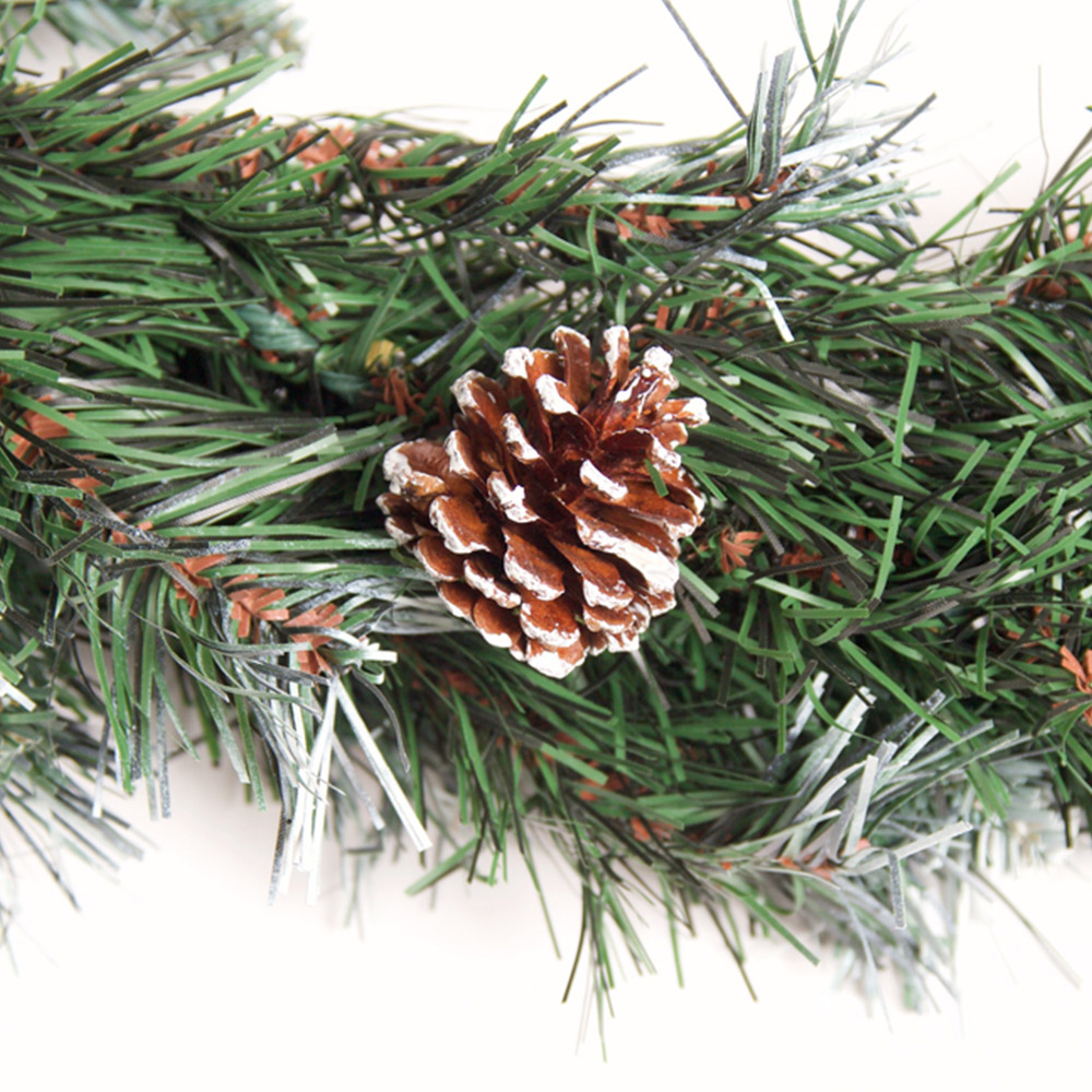 Best Artificial Frosted Deluxe Christmas Garland with Pine and Spruce Tips 180cm Image 3