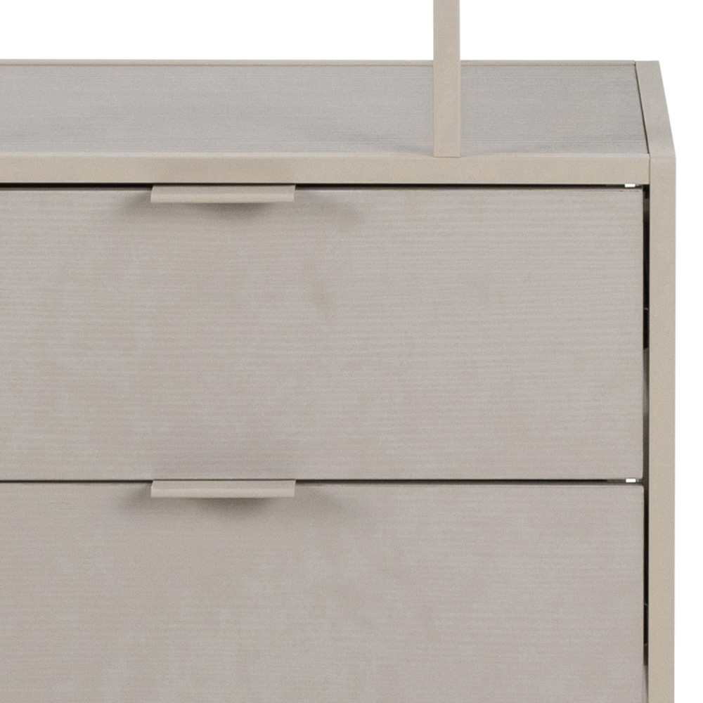Florence Seaford 2 Drawer 4 Shelf Tall Grey Metal Bookcase Image 7