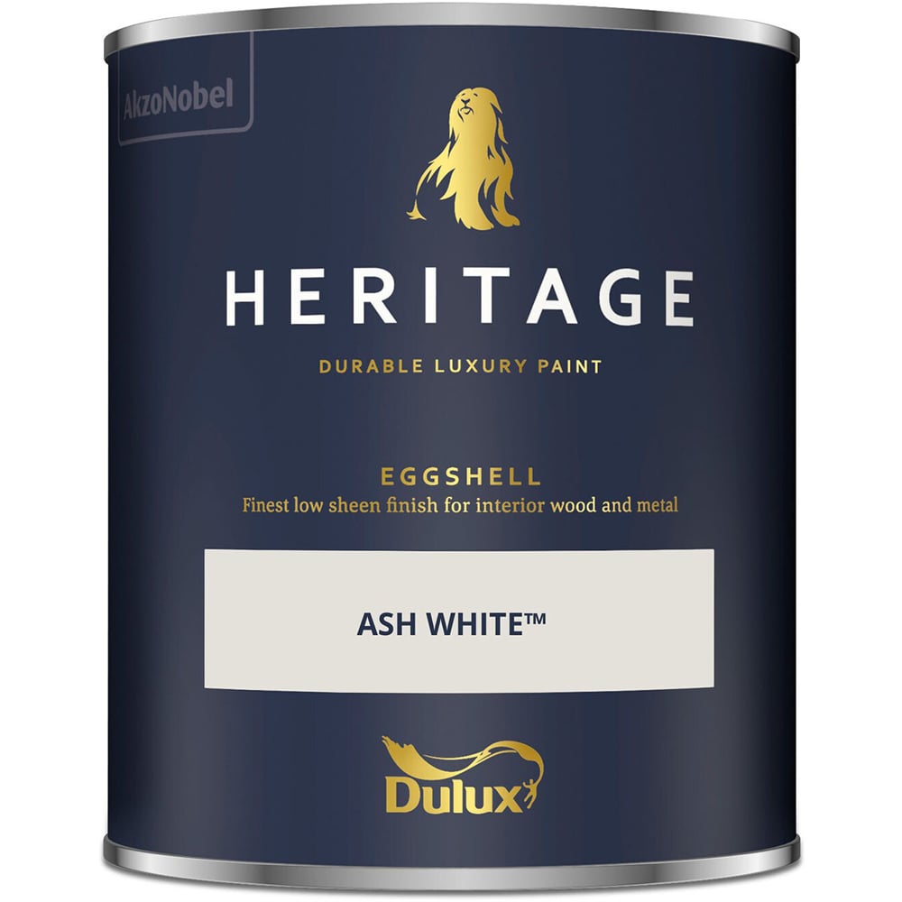Dulux Heritage Wood and Metal Ash White Eggshell Paint 750ml Image 2