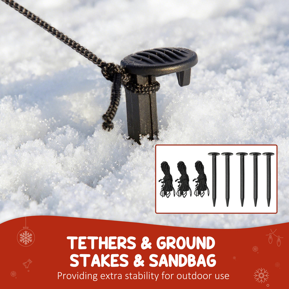 Everglow Christmas Blow Up Inflatable Snowman and Dog Decoration with Built-in LEDs 6ft Image 6