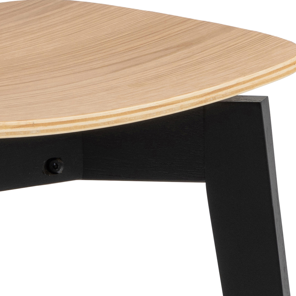 Florence Roxby 2 Seater Extending Dining Table Set Oak and Black Image 6