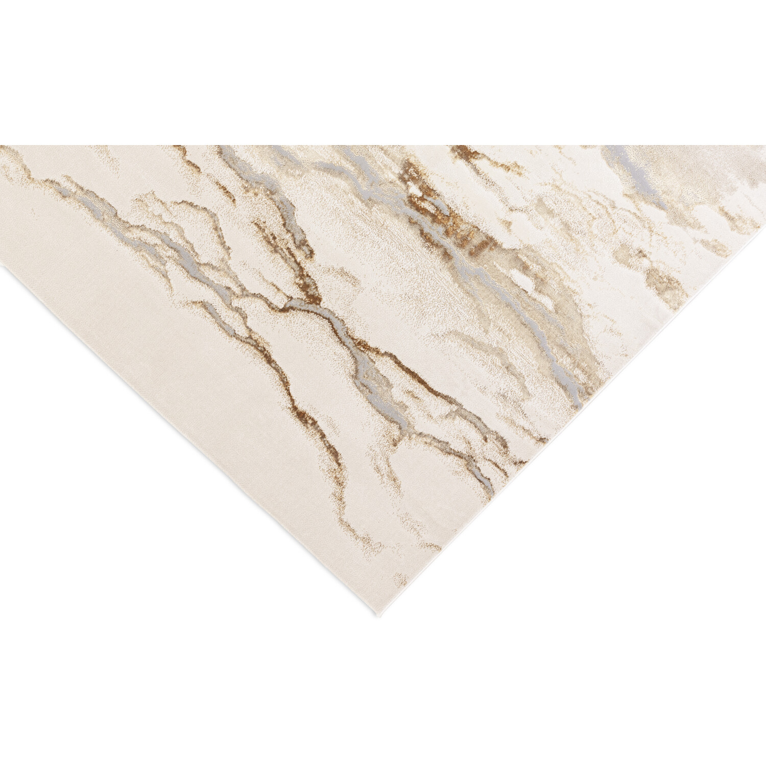 Oscar Gold Mist Polyester Rug 140cm Image 2