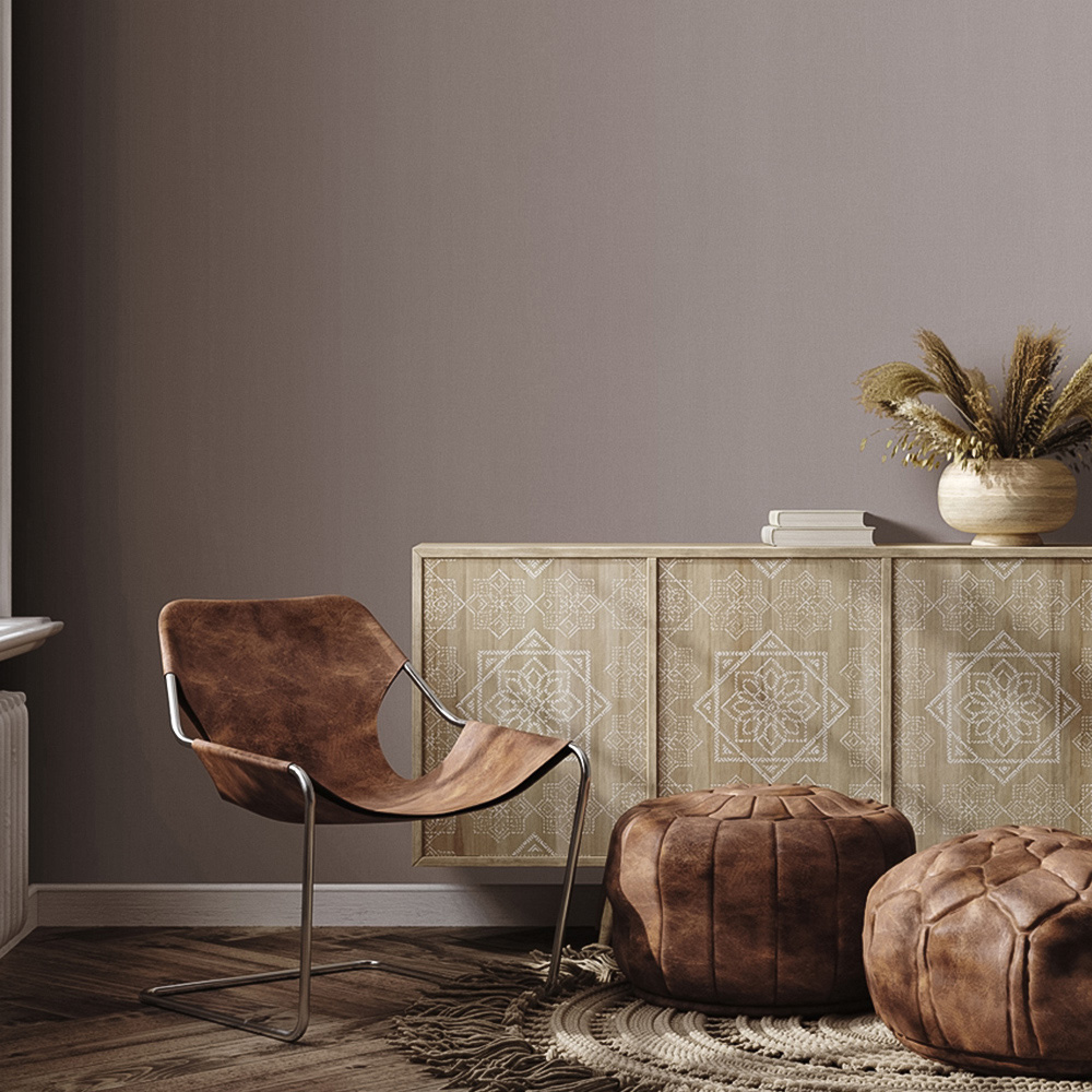 Erismann Decadent Textured Luxury Plain Taupe Vinyl Wallpaper Image 3