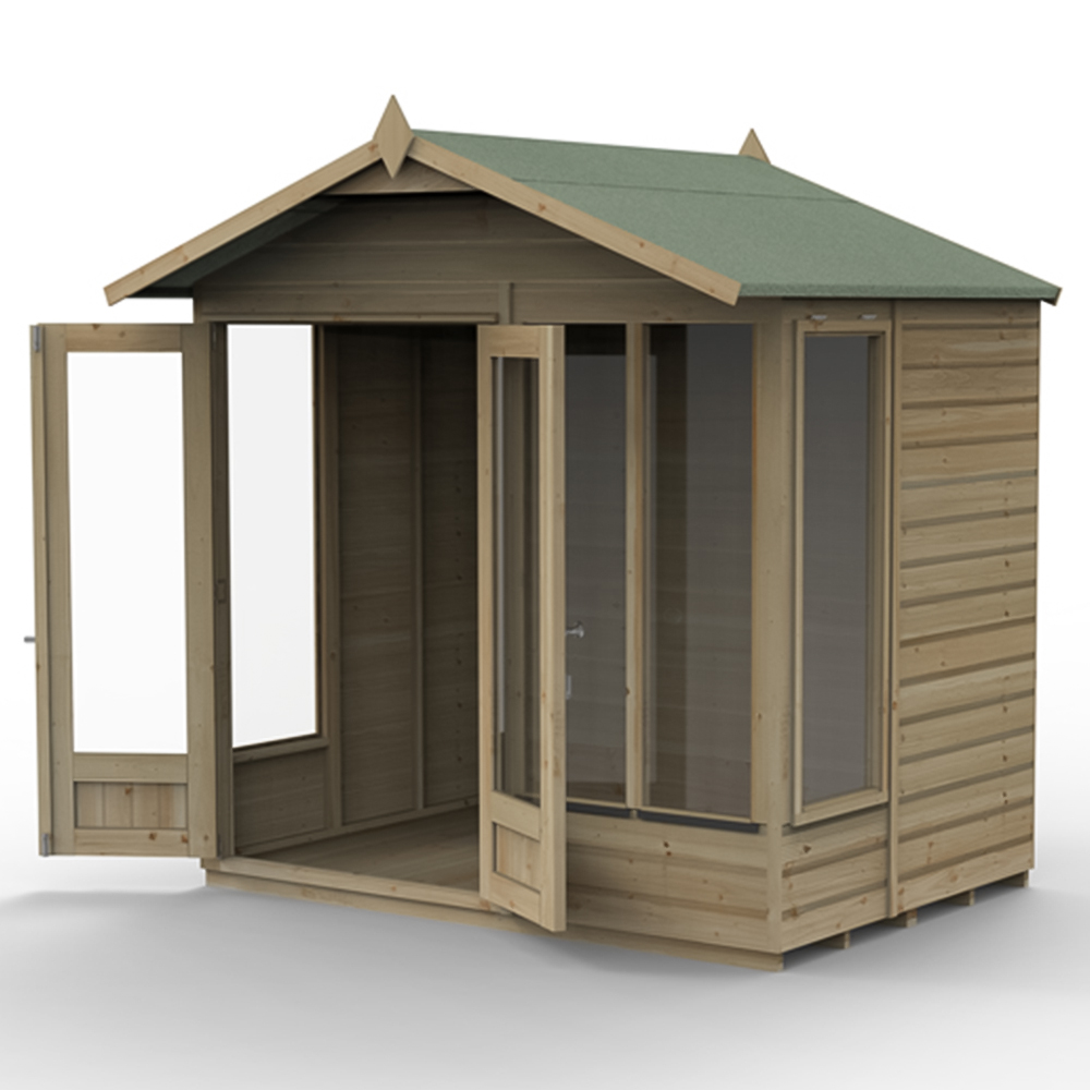 Forest Garden Beckwood 7 x 5ft Single Side Opening Shiplap Apex Summerhouse Image 3