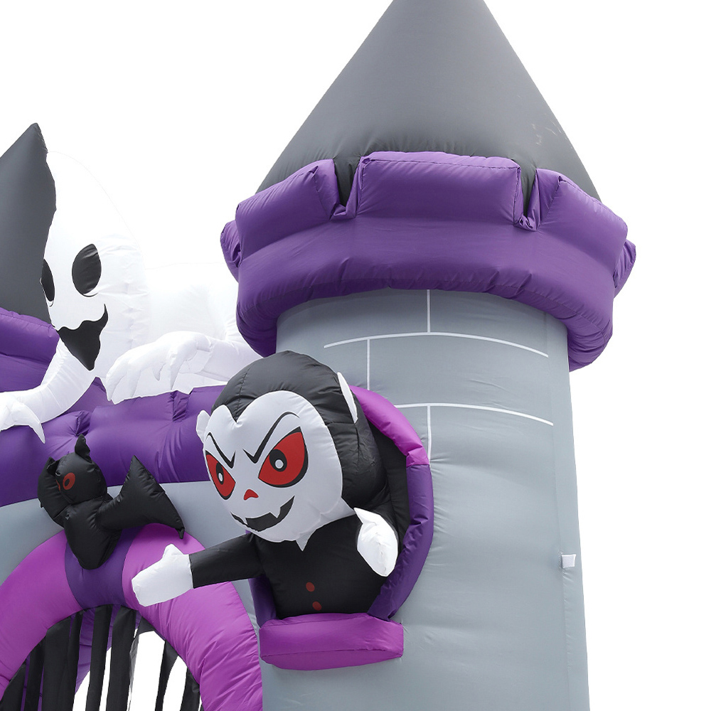 Living and Home Halloween Inflatable Haunted Castle LED Arch Image 6
