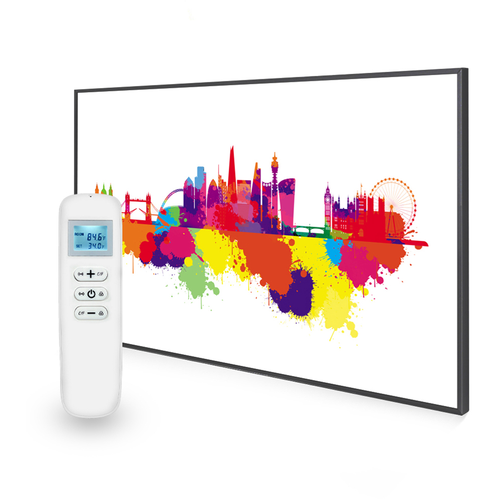 Mirrorstone Nexus London Skyline Splash Image Wi-Fi Infrared Heating Panel 900W 795 x 1195mm Image 3
