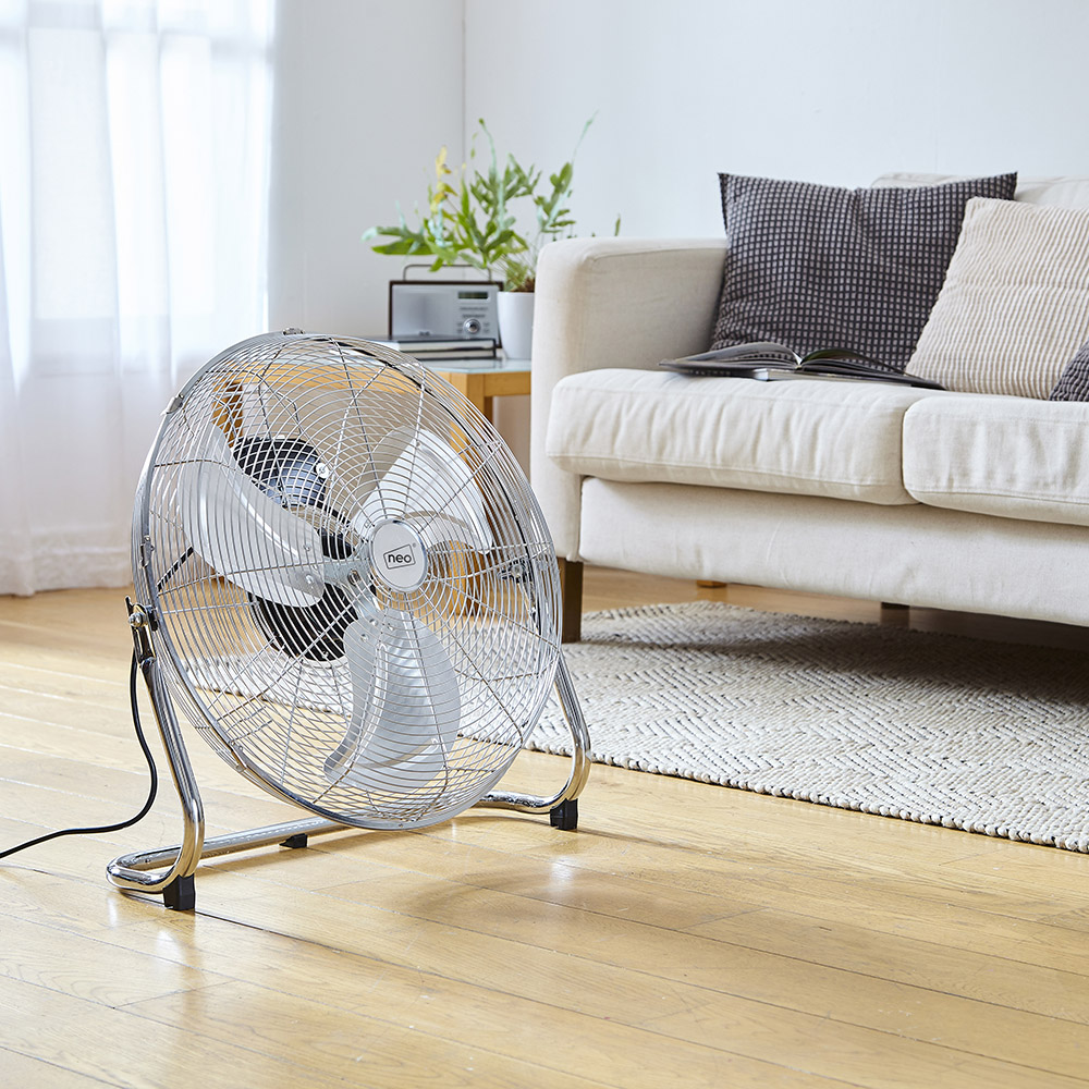Neo High Velocity Chrome Metal Floor Freestanding Fan 16 inch Image 8