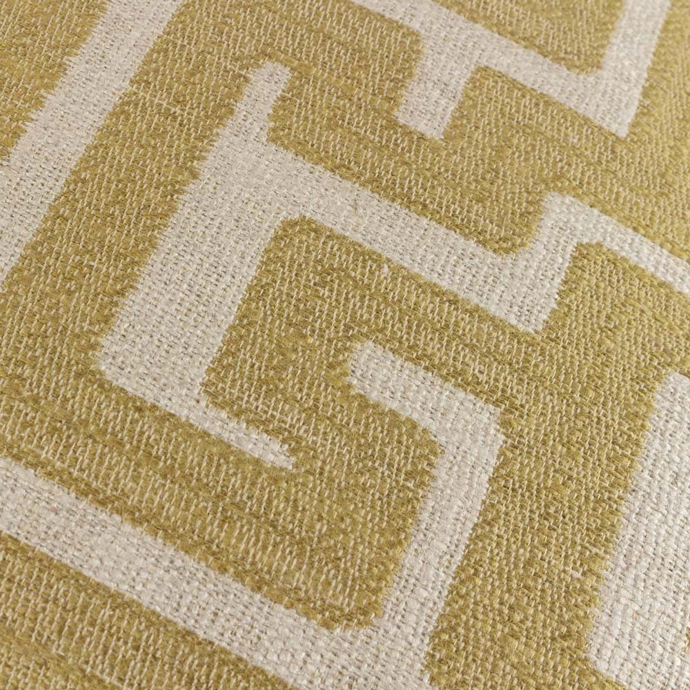 Hoem Lauder Olive Jacquard Cushion Image 4