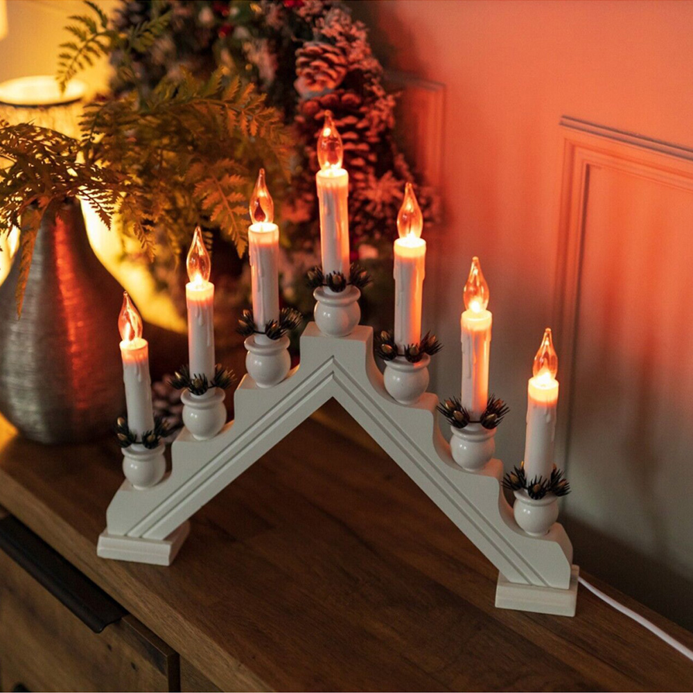 Marco Paul White LED Candle Bridge Image 3