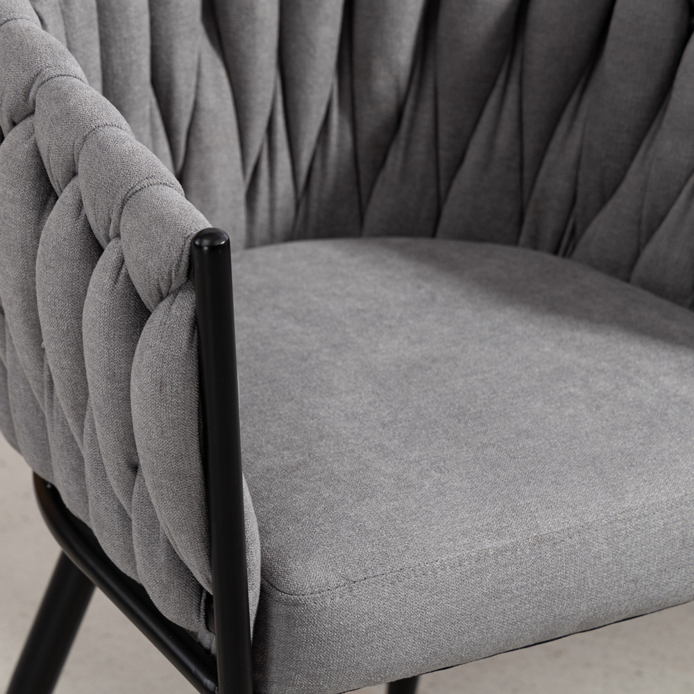 Artemis Home Aneta Set of 2 Grey Dining Chairs Image 2