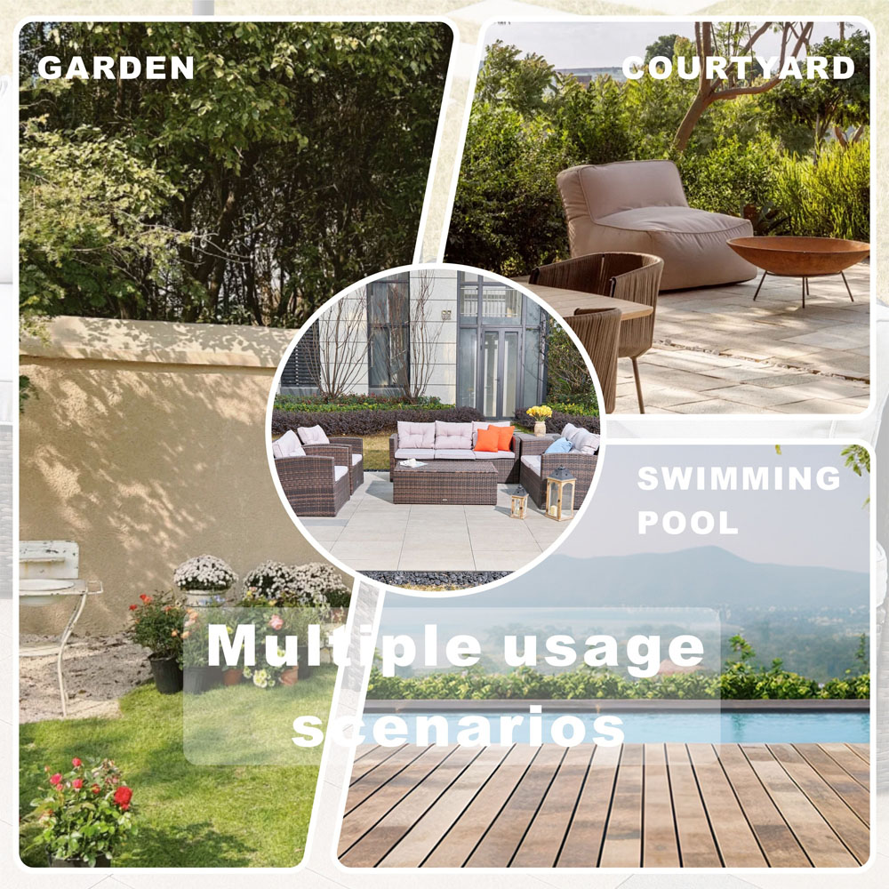Direct wicker Brown 7 Seater Rattan Garden Sofa Set with Storage Boxes Image 7