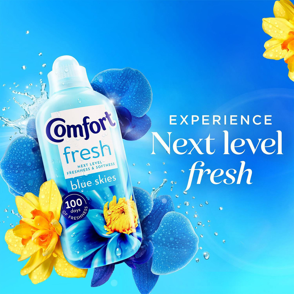 Comfort Fresh Blue Skies Liquid Fabric Conditioner 31 Washes 930ml 8 Pack Image 7