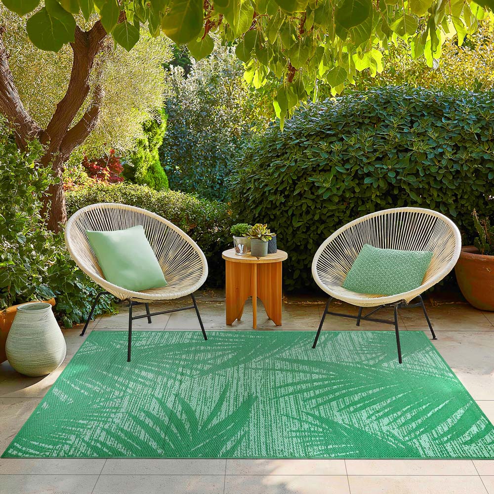 Mateo Tropical Outdoor Rug Green Image 3