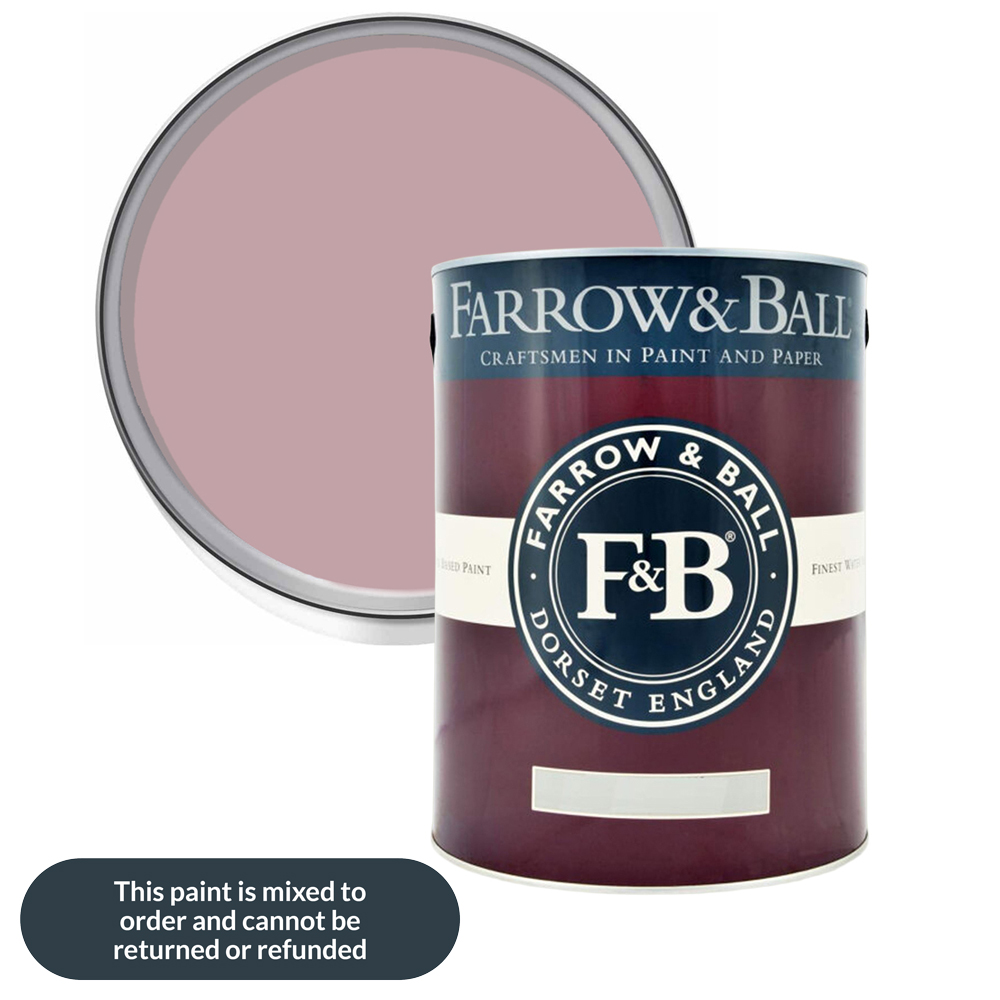 Farrow & Ball Interior Wood and Metal 246 Cinder Rose Flat Eggshell Paint 5L Image 1