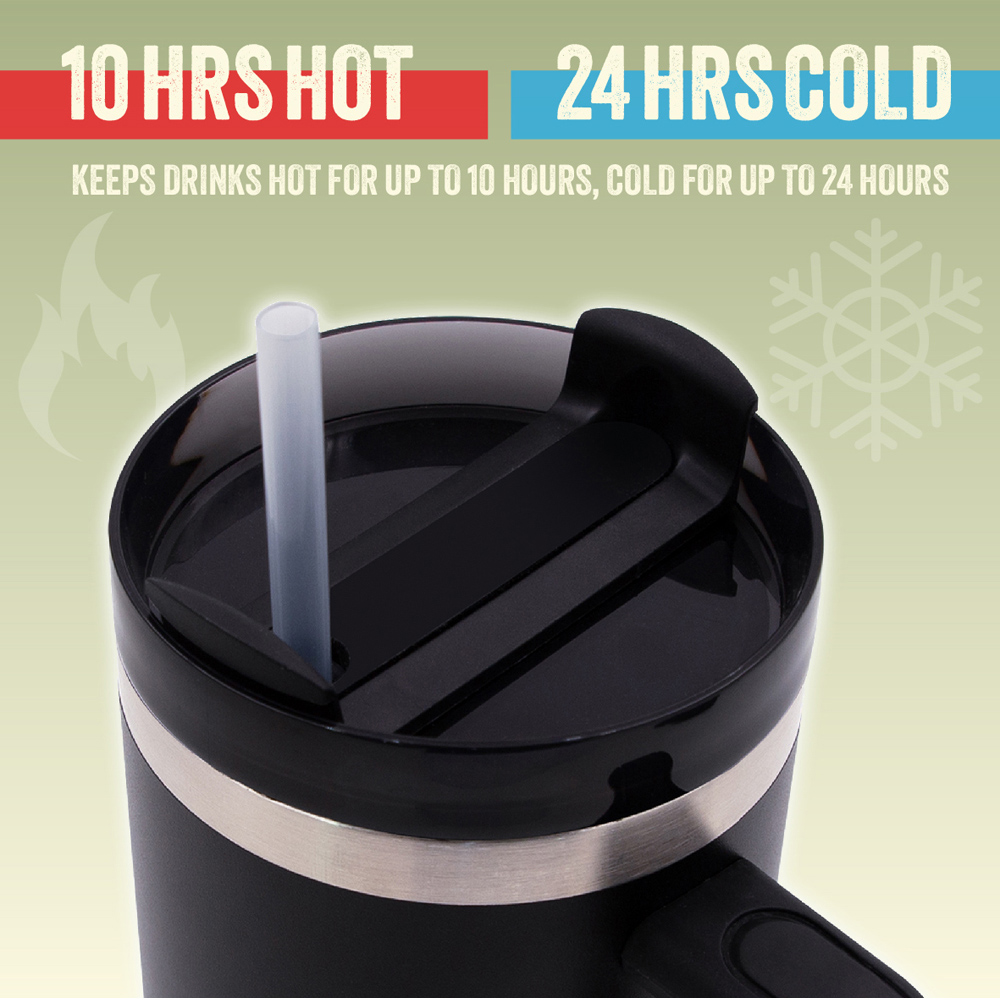 Milestone Camping Charcoal Insulated Travel Tumbler 1L Image 5