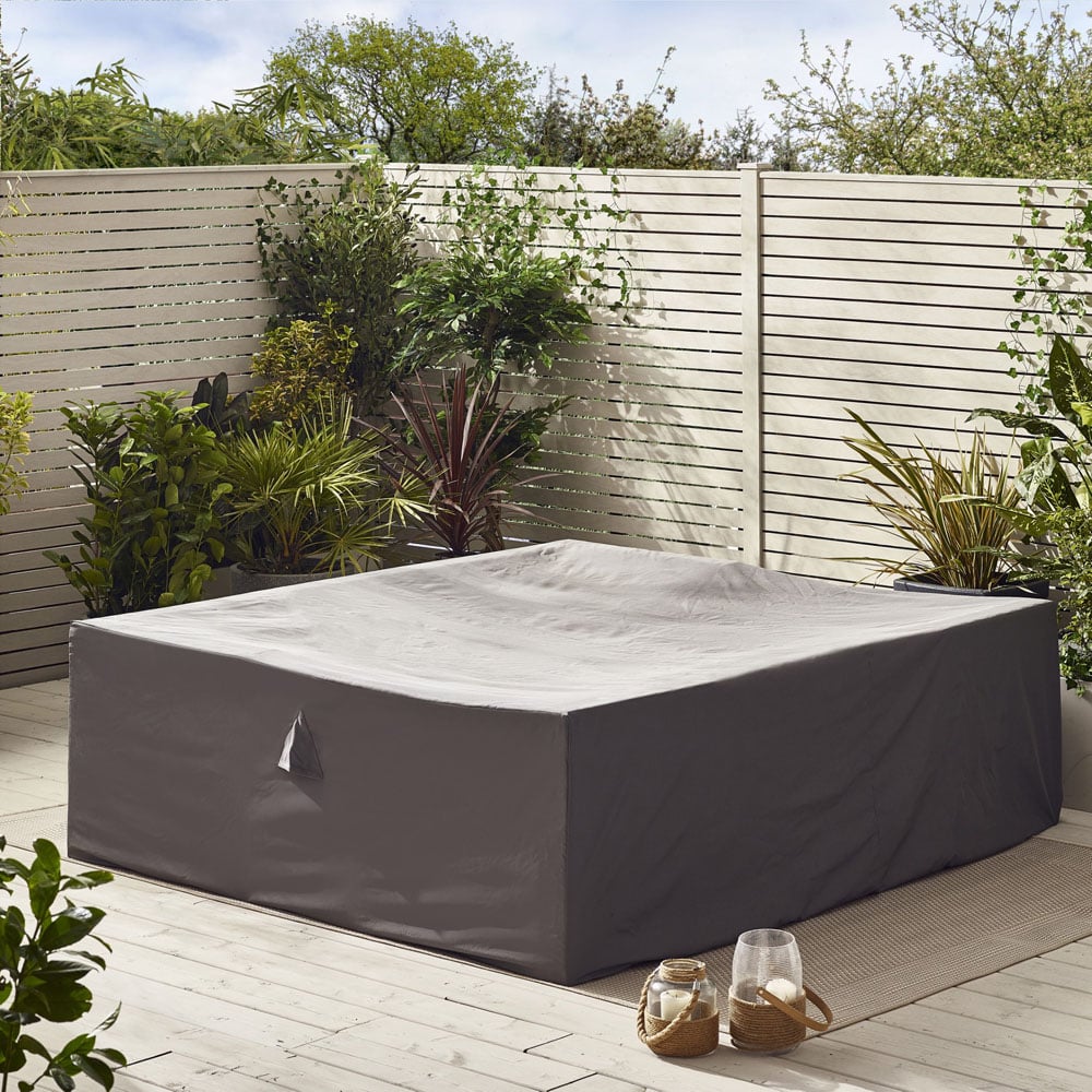 Furniturebox Windermere 6 Seater Grey Rattan Sofa Lounge Set Image 8