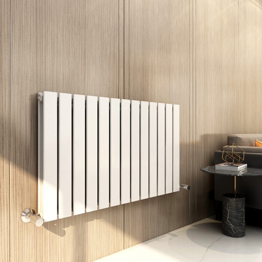 White 5996 BTU Double Flat Panel Vertical Column Radiator 600 x 884mm Image 2