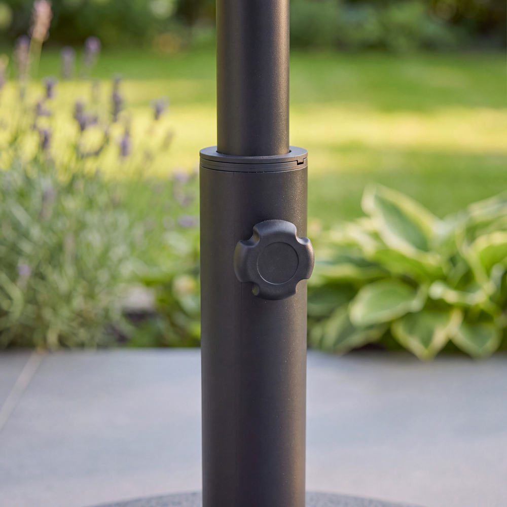 Charles Bentley Grey Round Concrete Parasol Base 15kg Image 5