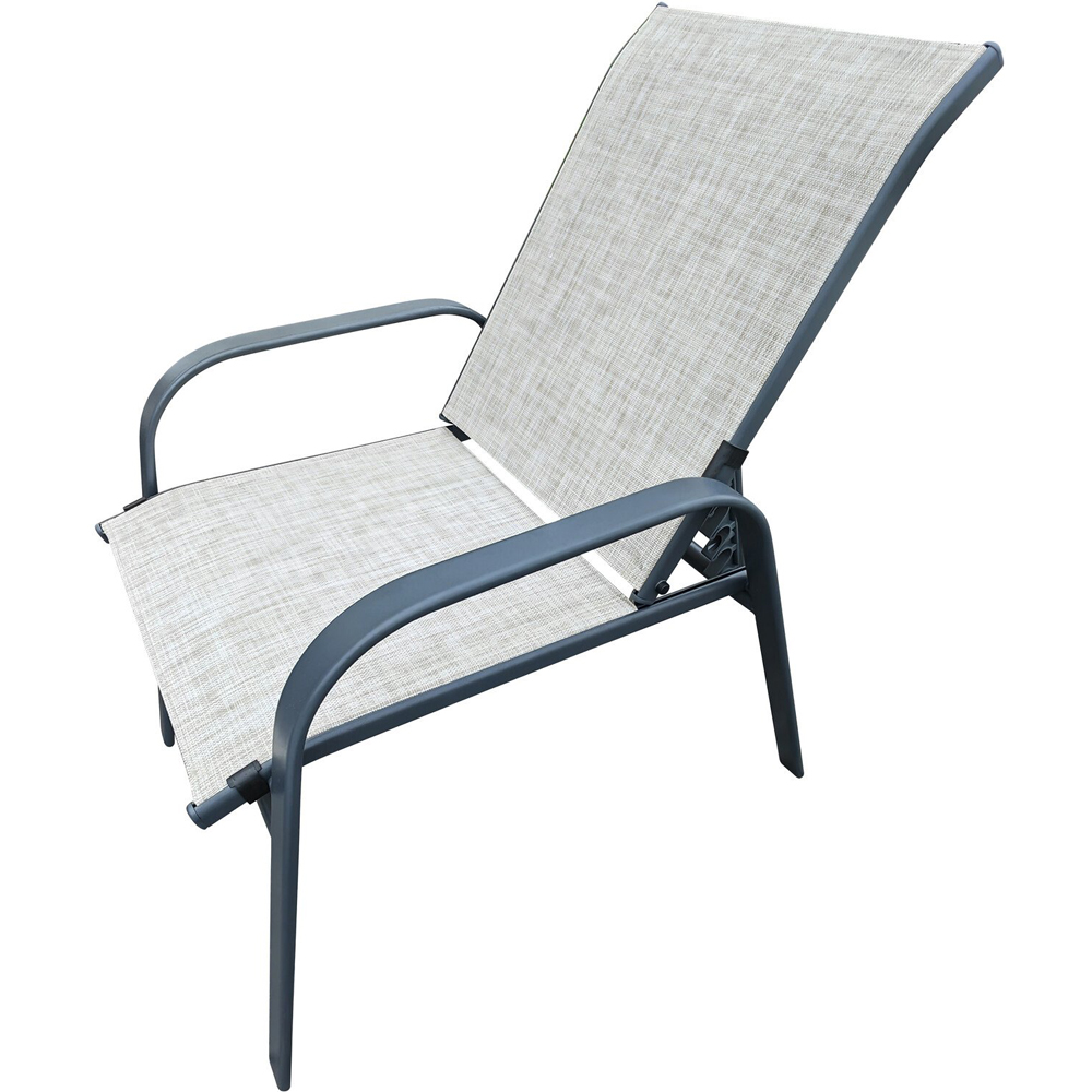 Outdoor Essentials Porto 6 Seater Textilene Dining Set Grey Image 4