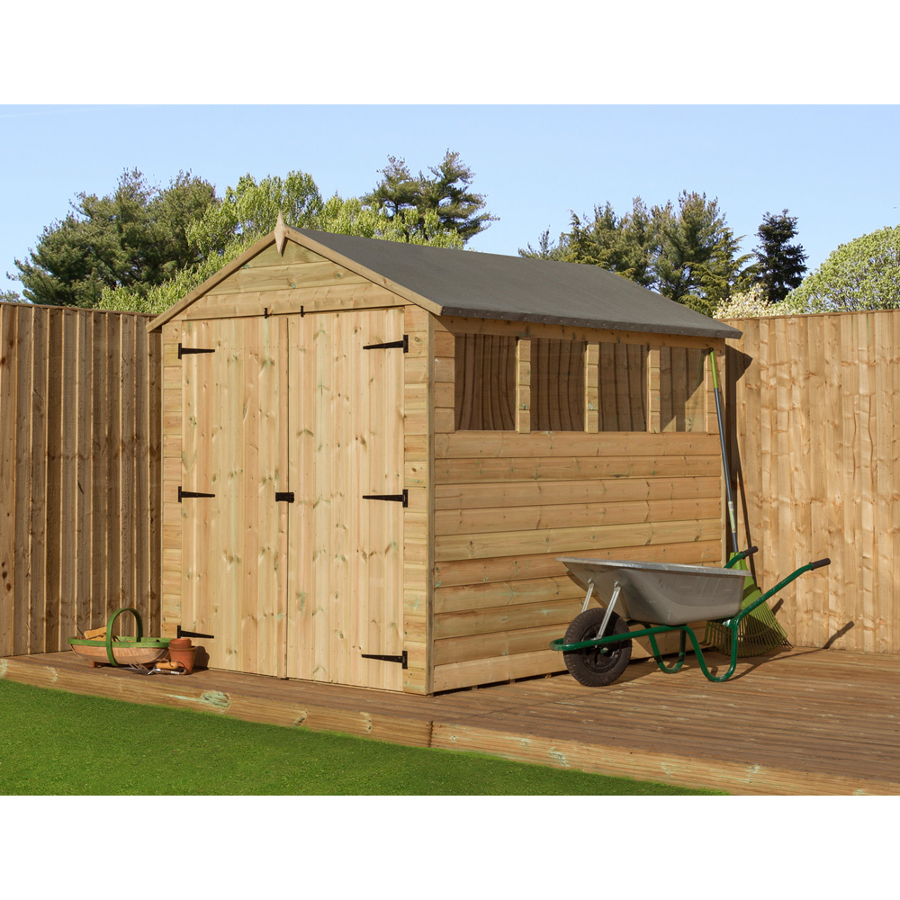 Empire Sheds 9800 6 x 6ft Double Door Tongue and Groove Apex Garden Shed Image 2