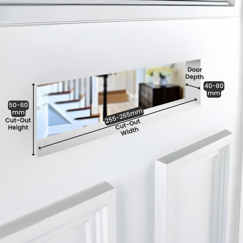 Select Black and White Door Letter Box 10 inch Image 6