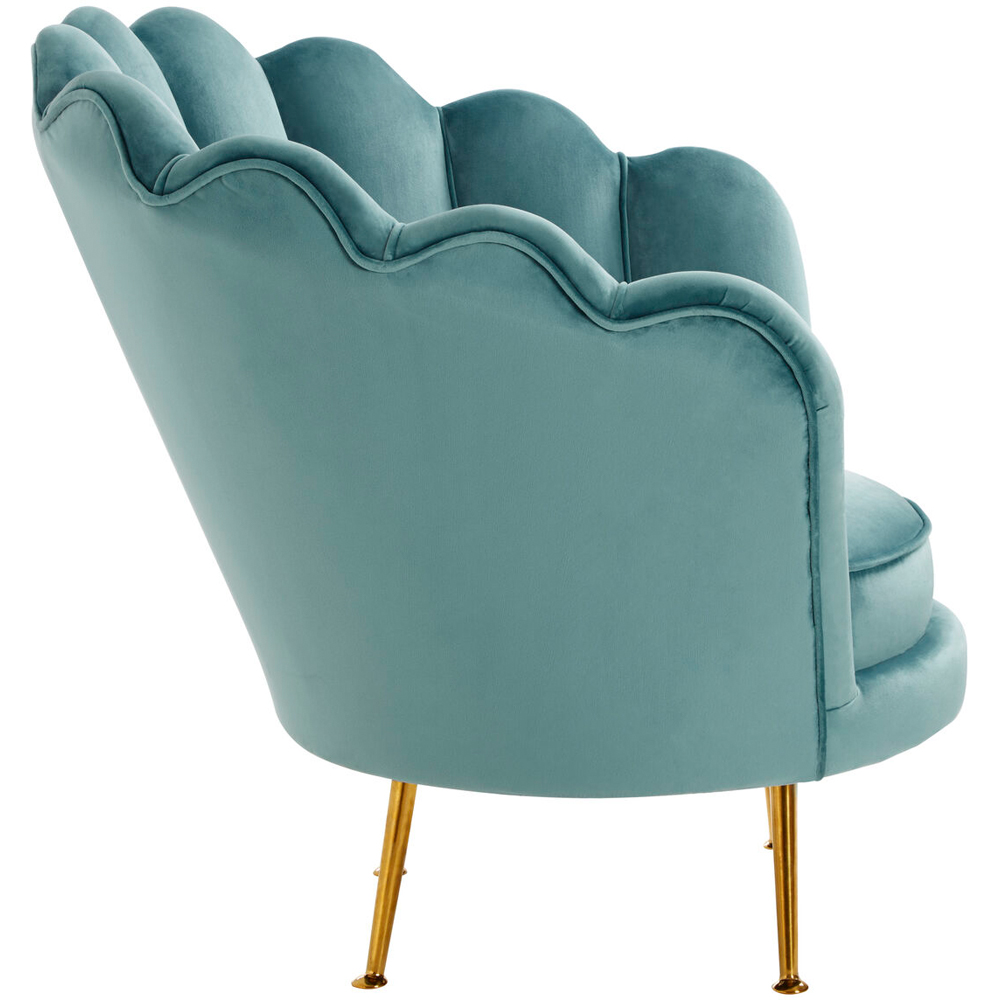 Premier Housewares Ovala Blue Scalloped Chair Image 6