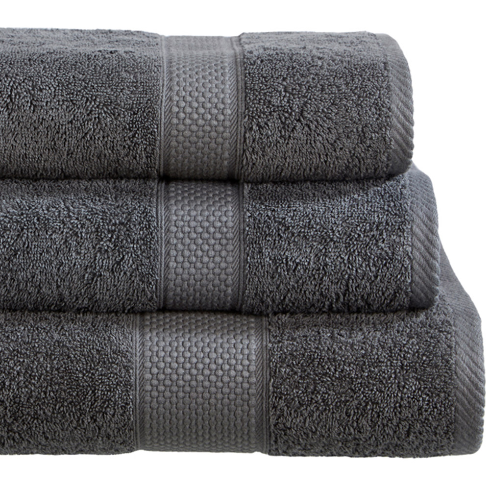 Imperial Ringspun Combed Cotton Grey Turkish Bath Sheet Image 2