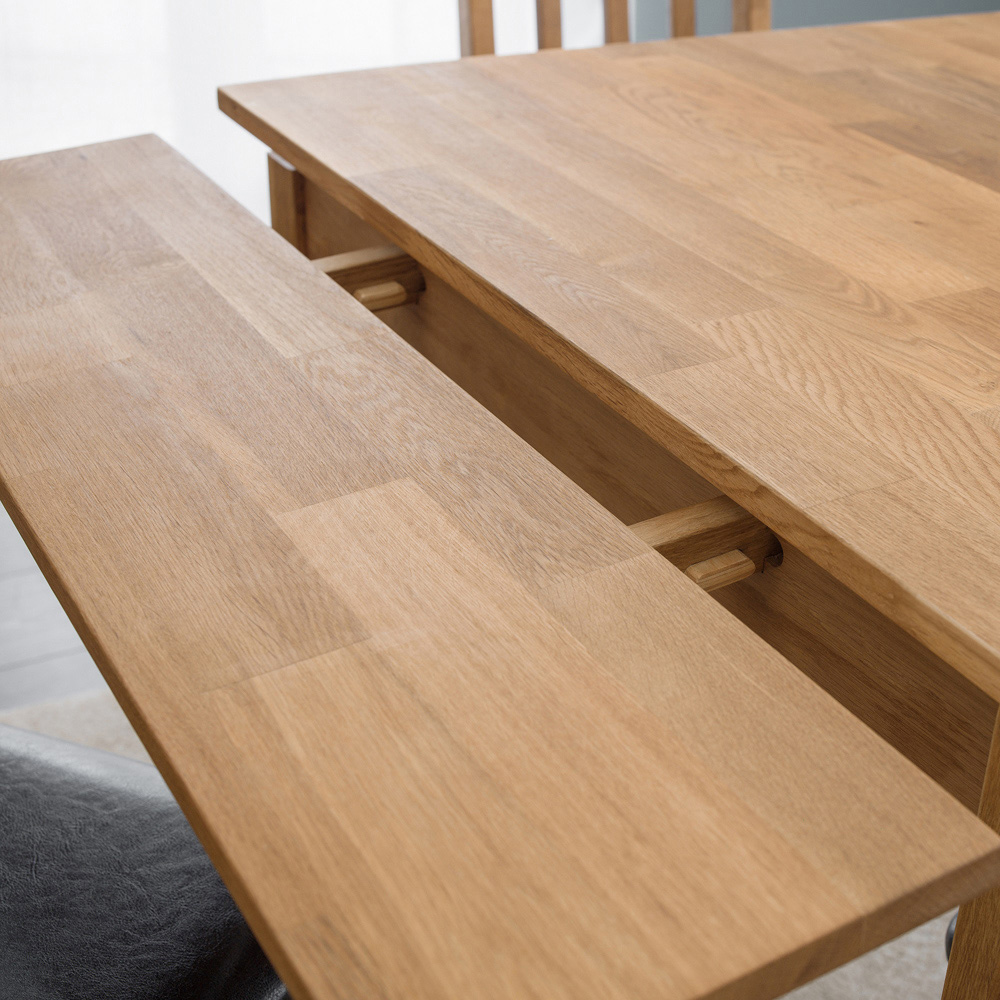 Julian Bowen Coxmoor 4 Seater Oak Extending Table Set Image 7