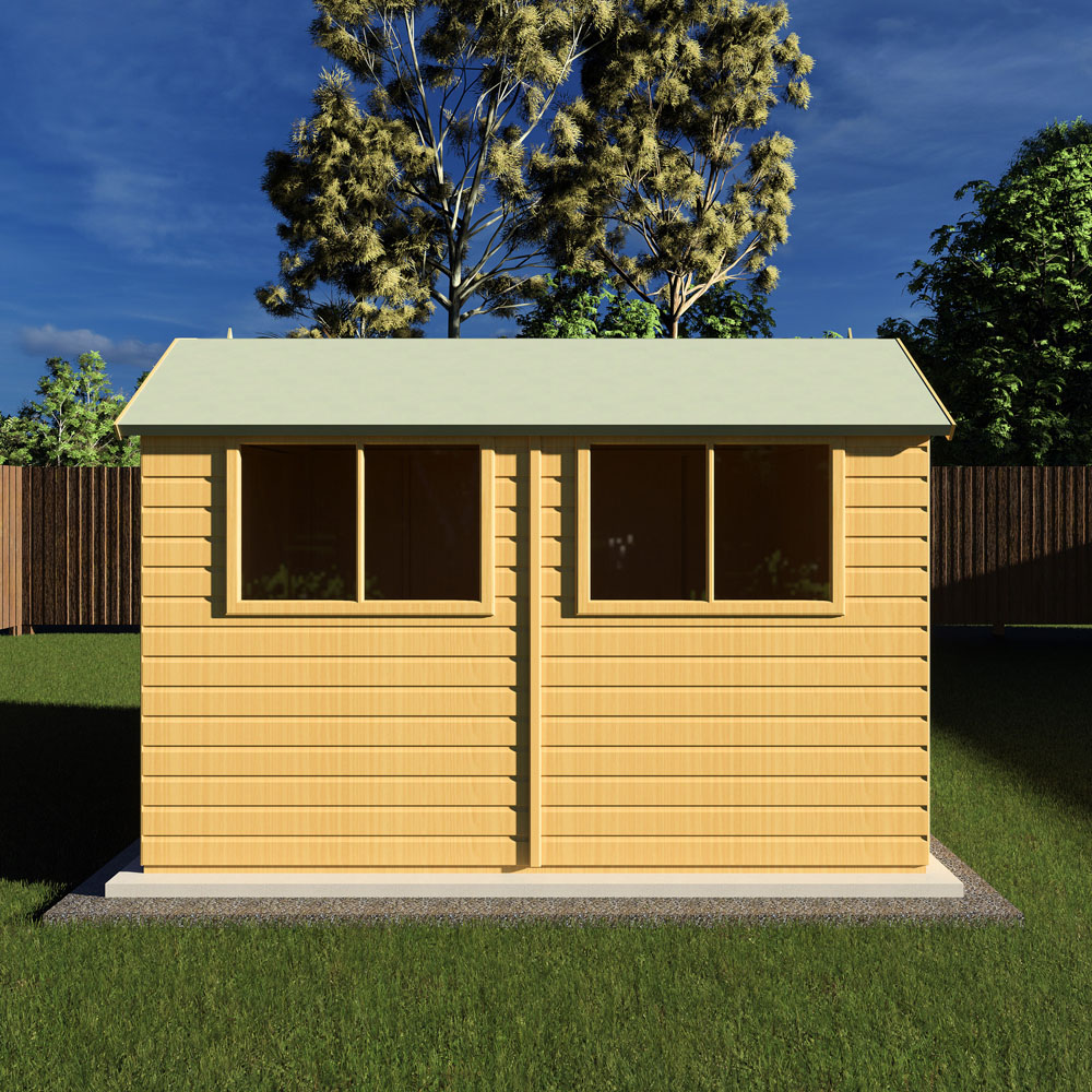 Shire Barn 10 x 8ft Double Door Shiplap Apex Garden Shed Image 5