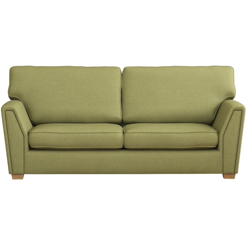 Wendleberry 3 Seater Olive Venice Fixed Back Sofa Image 2