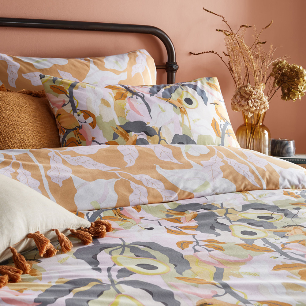 furn. Huerta Double Multicolour Tropical Duvet Cover Set Image 2