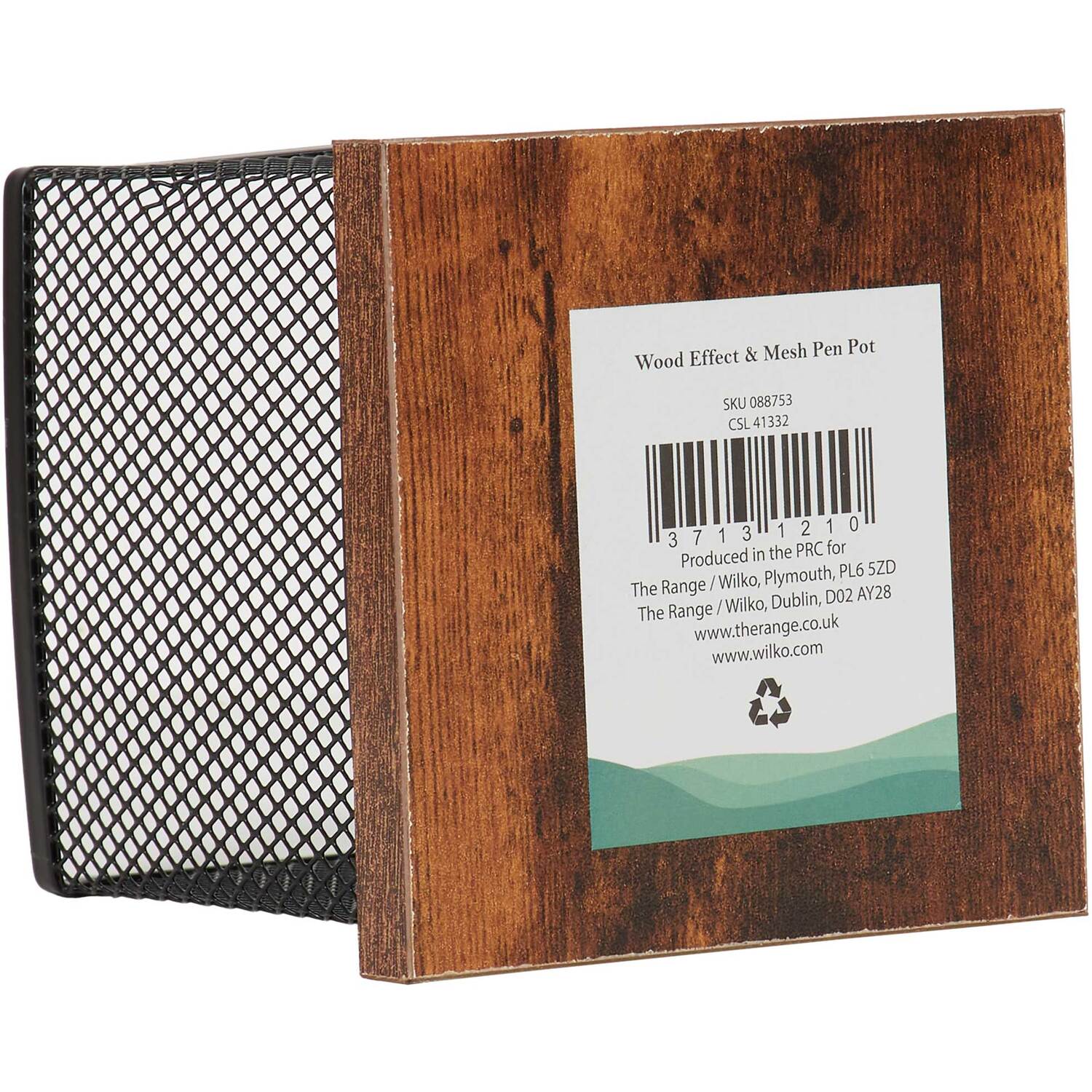 Bamboo Mesh Pen Pot - Black Image 5