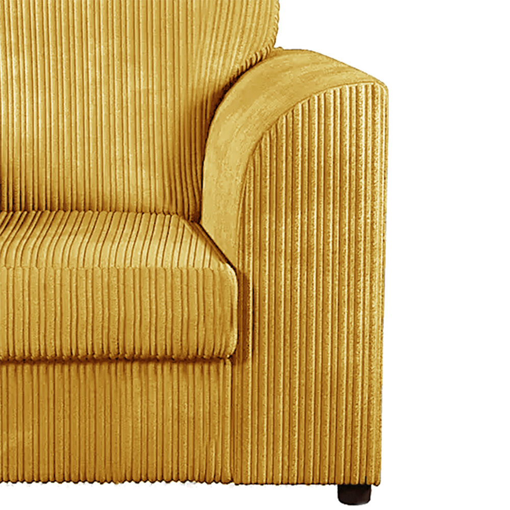 Luxor Single Seater Mustard Jumbo Cord Armchair Image 3
