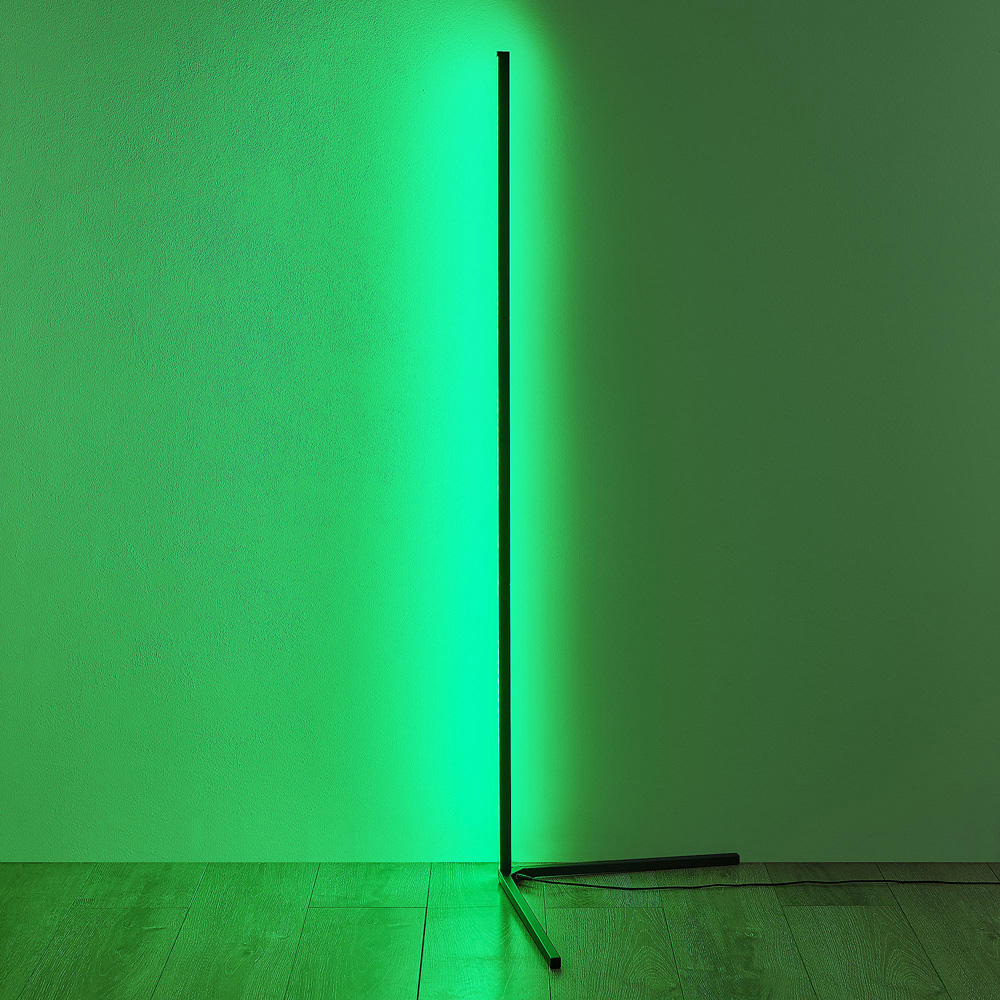TRIO Level Black Integrated LED Corner Floor Lamp Image 5