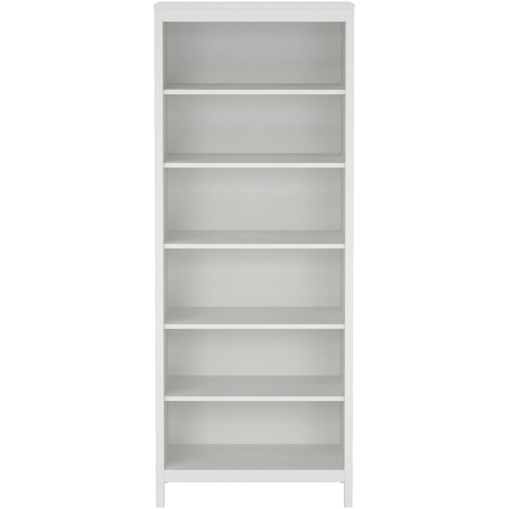 Florence Madrid 6 Shelf White Bookcase Image 3