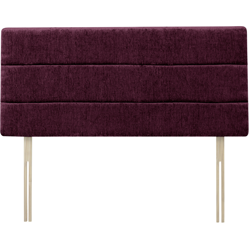 Bedmaster Milan King Size Aubergine Chenille Lined Headboard Image 2