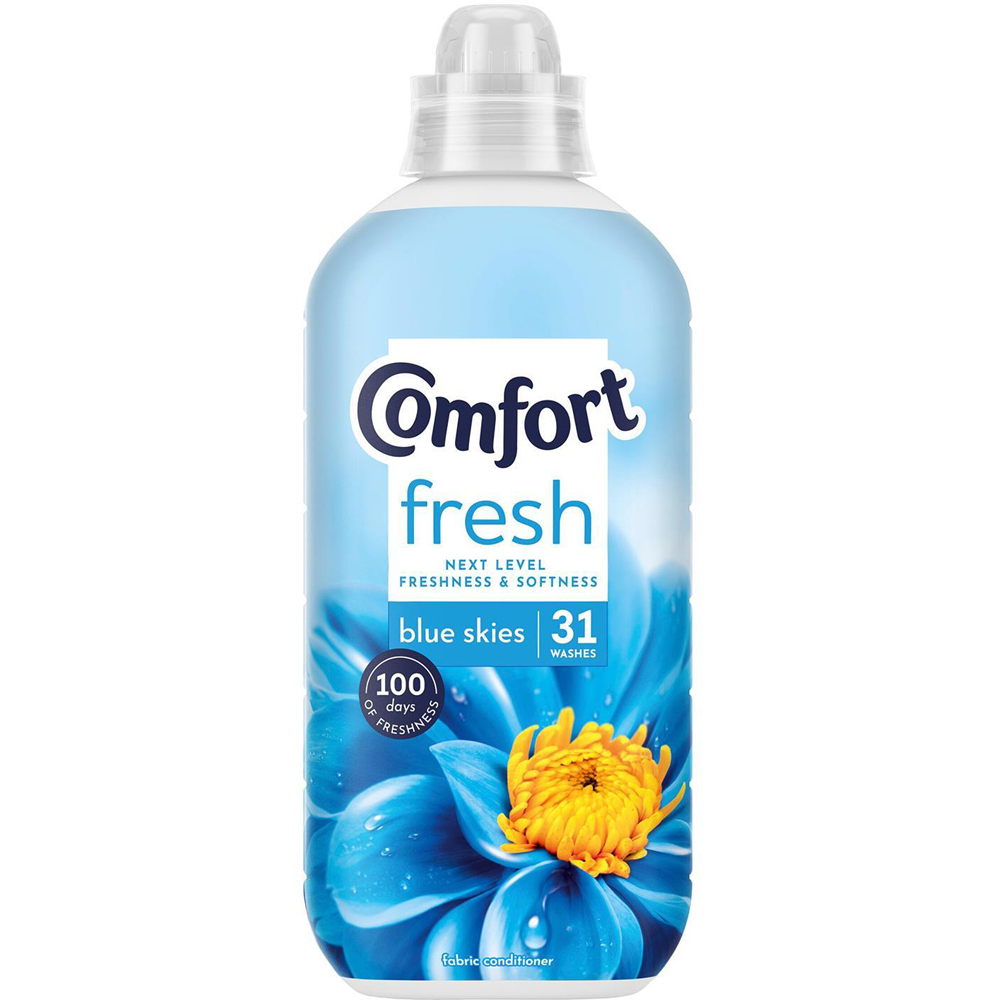 Comfort Fresh Blue Skies Liquid Fabric Conditioner 31 Washes 930ml 8 Pack Image 2