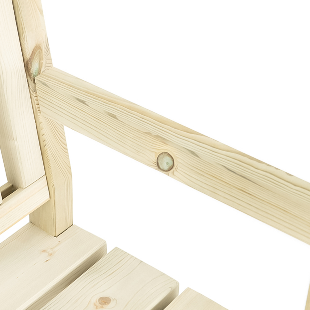 AMATA Ungurs 2 Seater Green Wooden Garden Bench Image 5