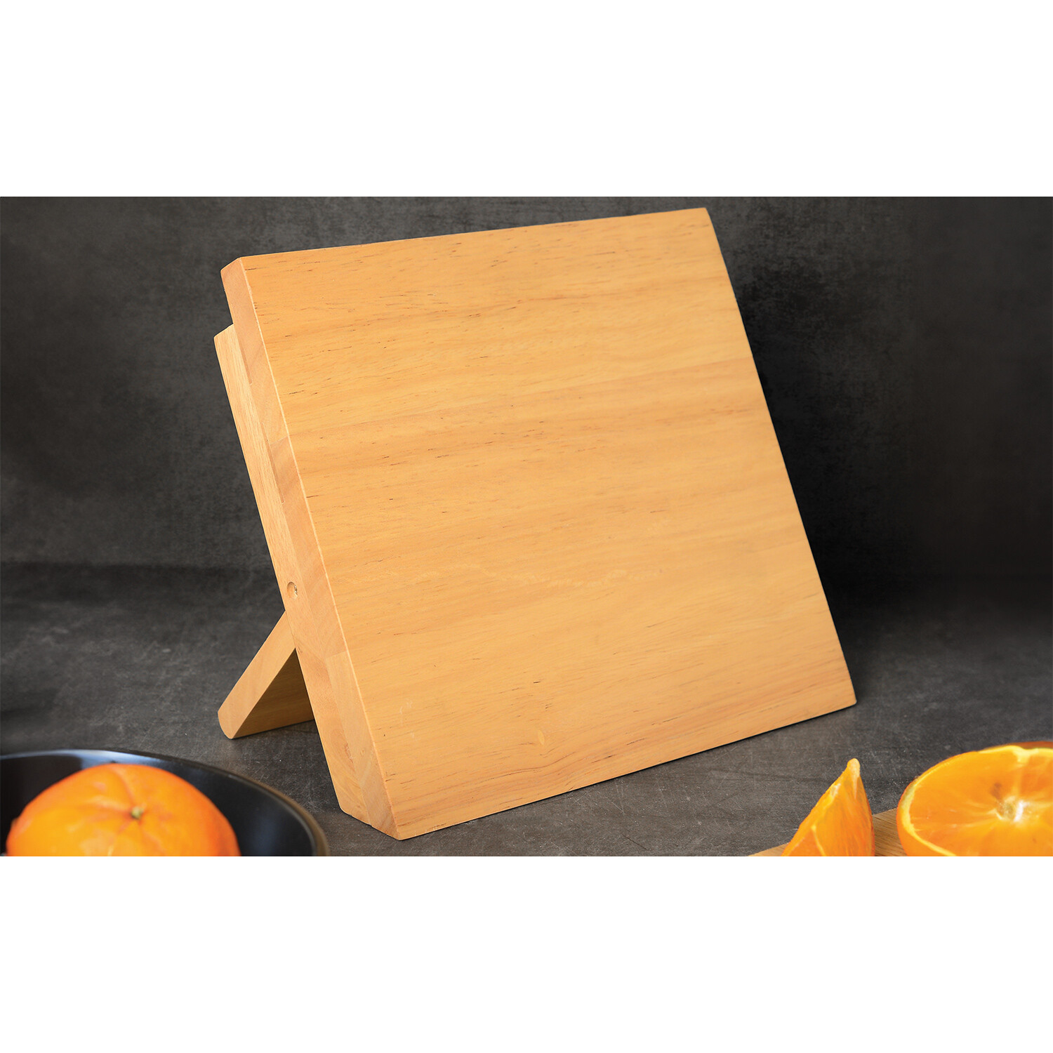 5 Piece Steel Knife Set with Acacia Block Image 3