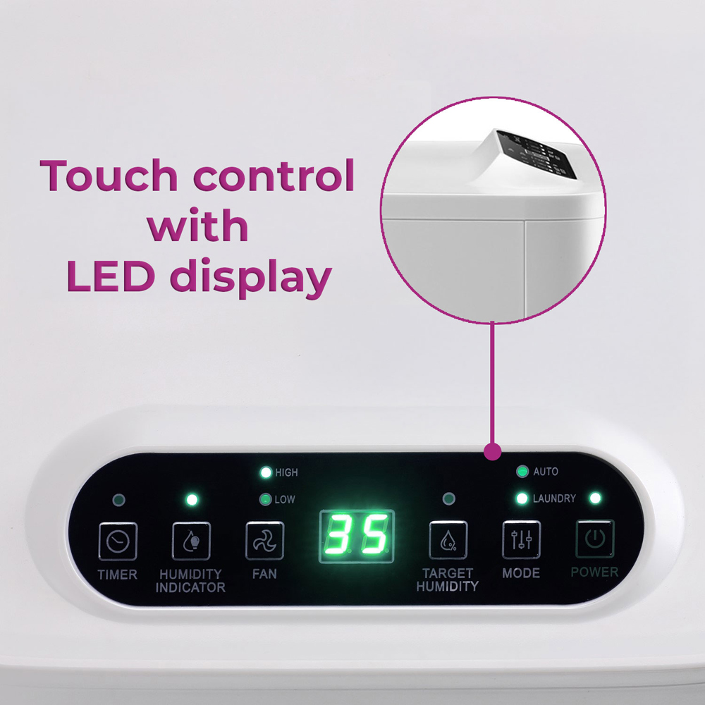 Neo White LED Digital Display Dehumidifier 12L Image 7